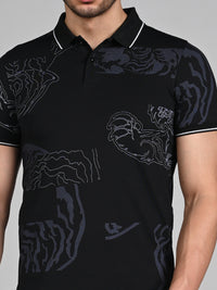 Killer Men Black Printed Slim Fit T-Shirt