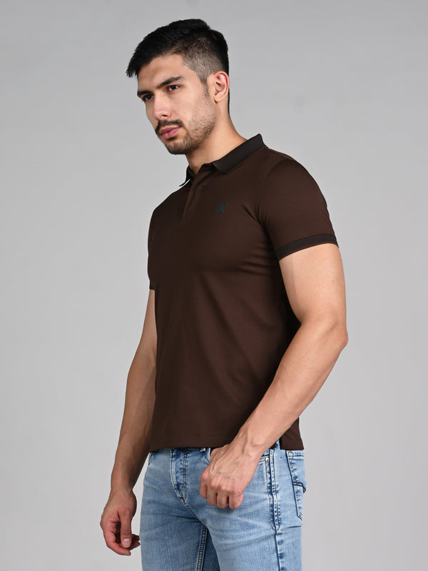 Killer Men Coffee Solid Slim Fit T-Shirts