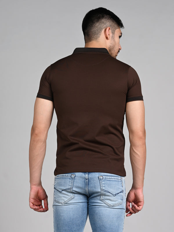 Killer Men Coffee Solid Slim Fit T-Shirts