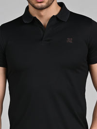 Killer Men Black Solid Slim Fit T-Shirts