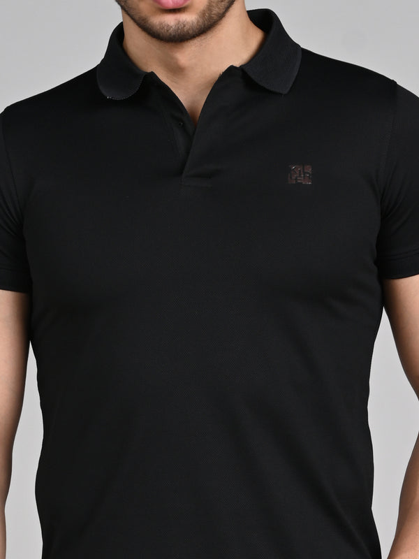 Killer Men Black Solid Slim Fit T-Shirts