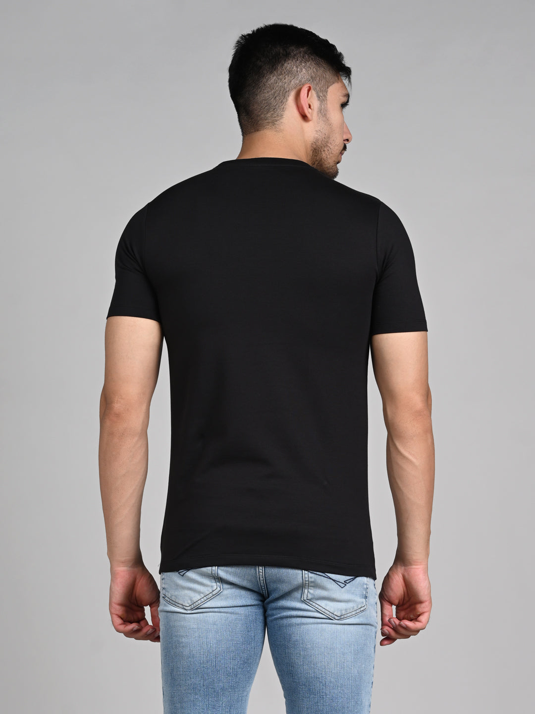 Killer Men Black Printed Slim Fit T-Shirts