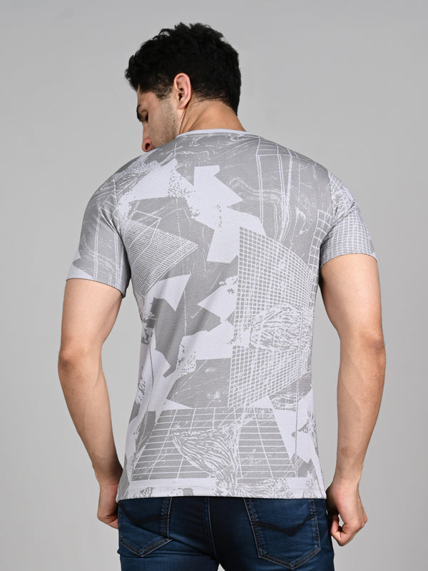 Killer Men Grey Printed Slim Fit T-Shirts