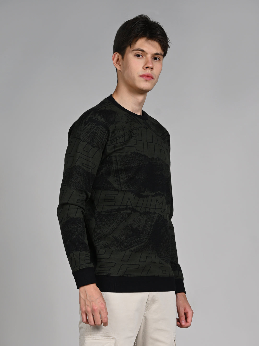 Killer Men Olive Slim Fit T-T-Shirts