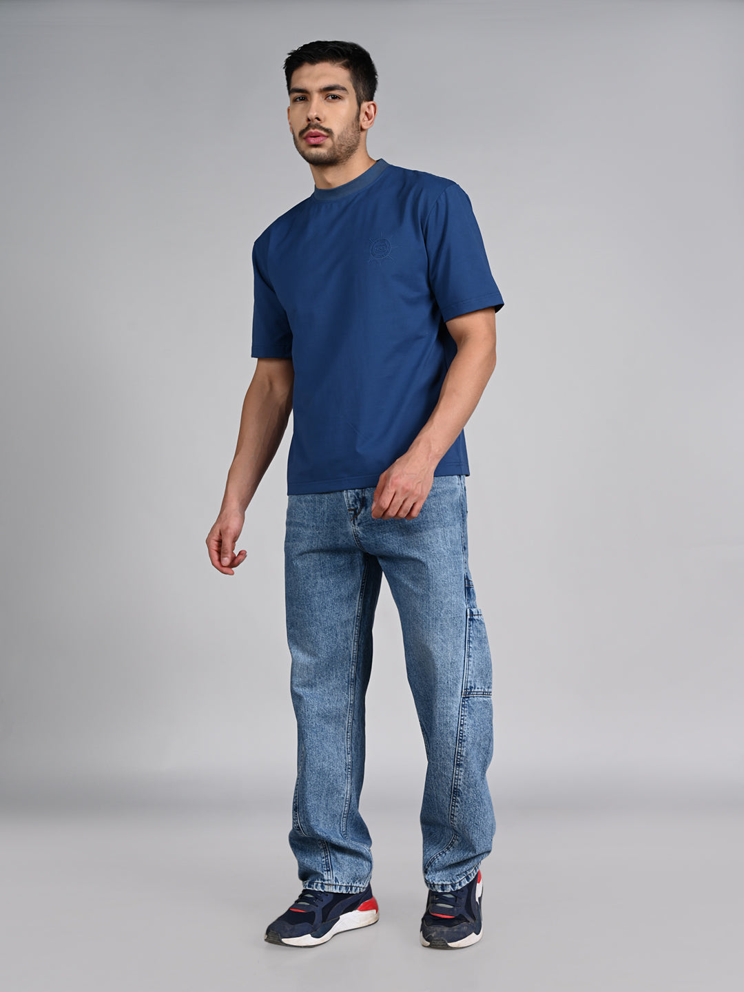 Killer Men Blue Round Neck T-Shirts