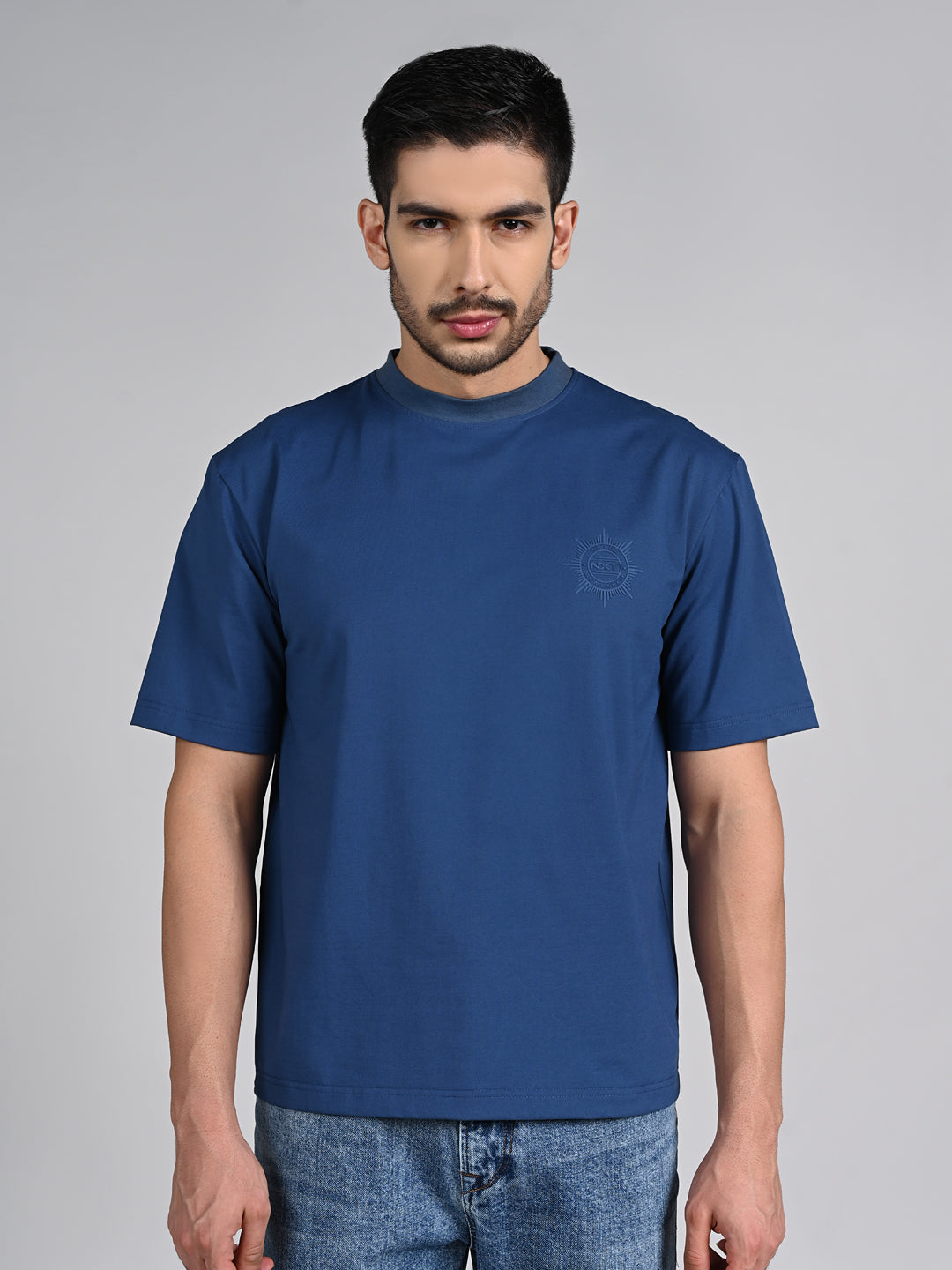 Killer Men Blue Round Neck T-Shirts