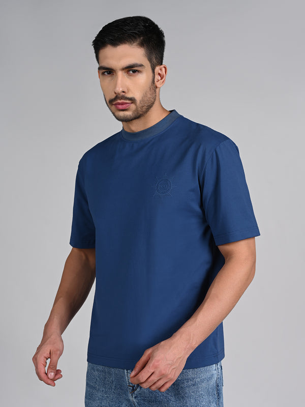 Killer Men Blue Round Neck T-Shirts