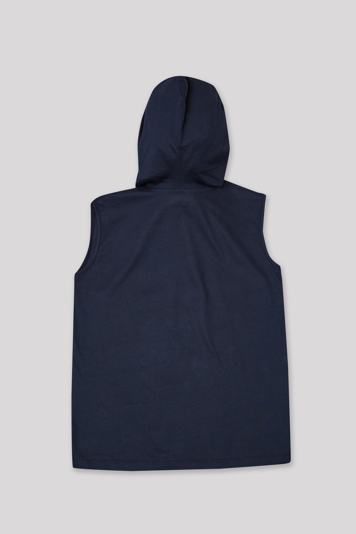 Junior Killer Navy Slim Fit Hooded Sleeveless Printed T-Shirts