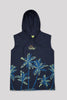 Junior Killer Navy Slim Fit Hooded Sleeveless Printed T-Shirts