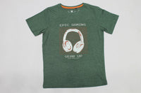 Junior Killer Green Slim Fit Printed T-Shirts