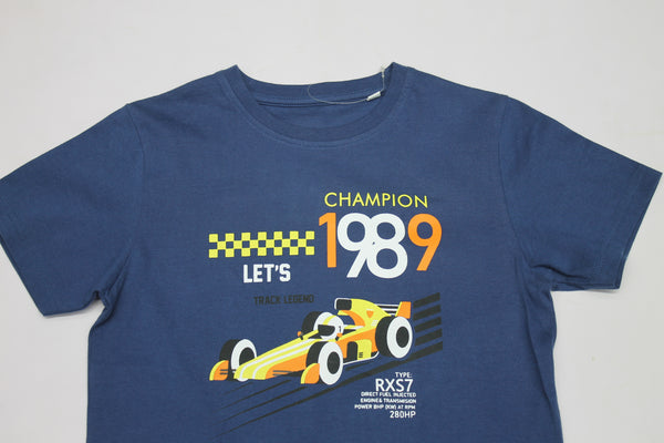 Junior Killer Blue Slim Fit Printed T-Shirts