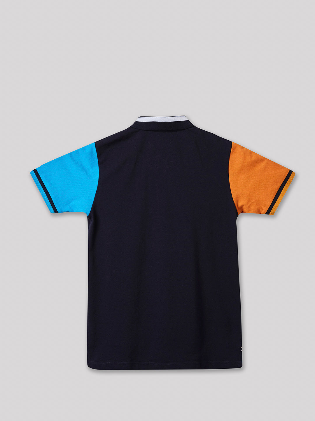 Junior Killer Navy Slim Fit Polo Neck Printed T-Shirts