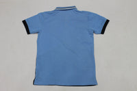 Junior Killer Light Blue Slim Fit Polo Neck Printed T-Shirts