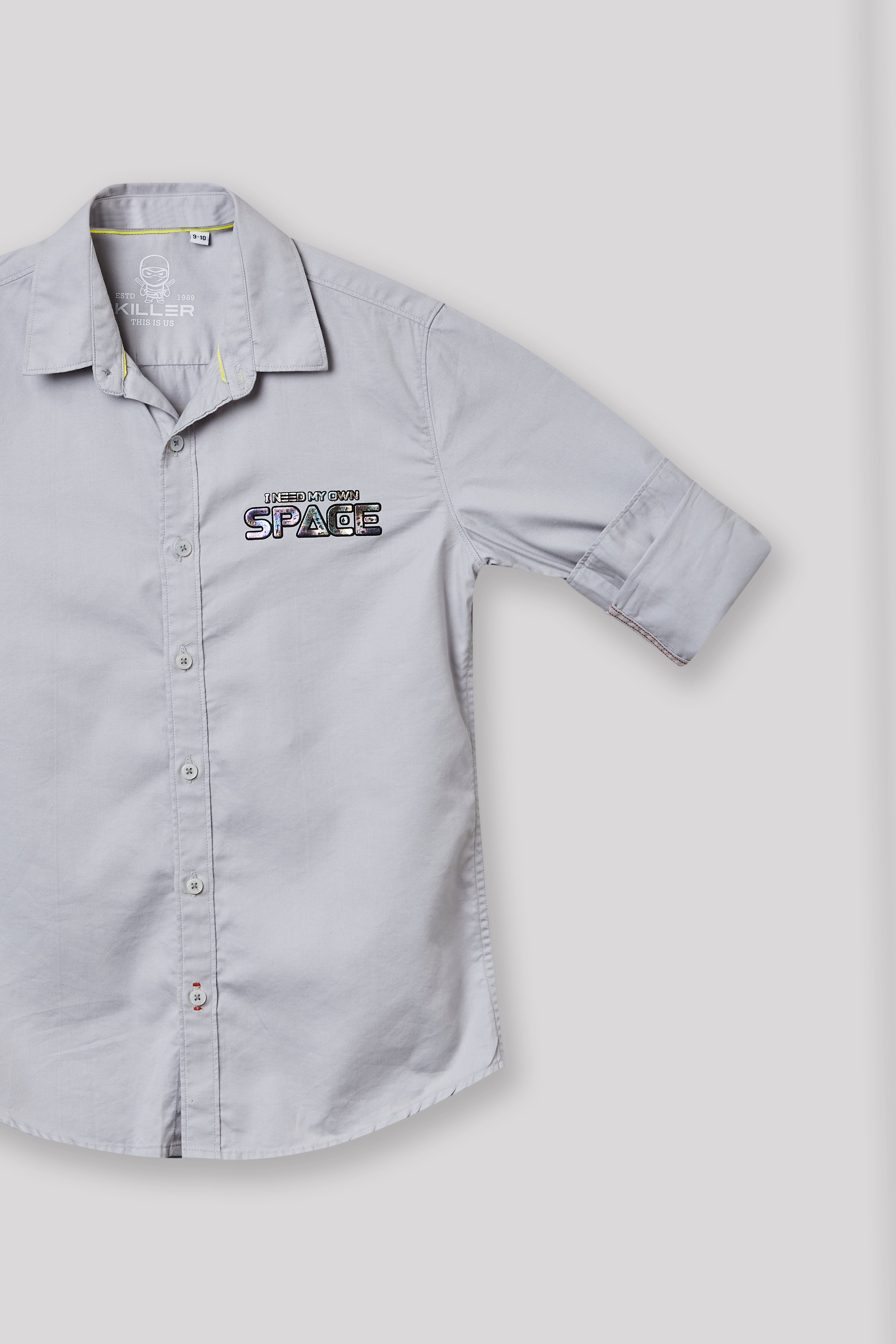 Junior Killer Grey Slim Fit Shirts