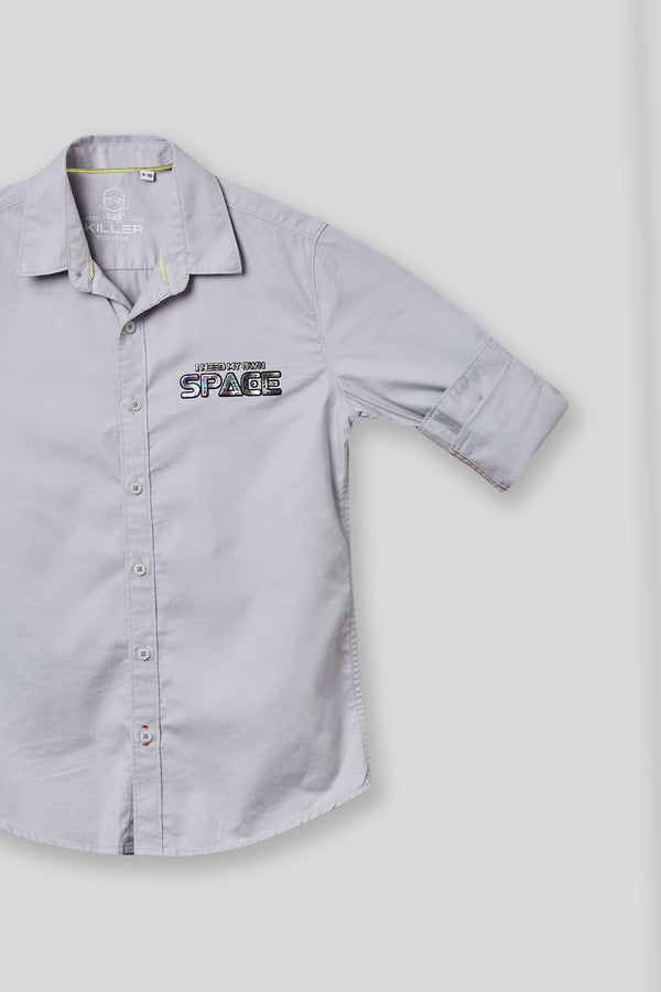 Junior Killer Grey Slim Fit Shirts