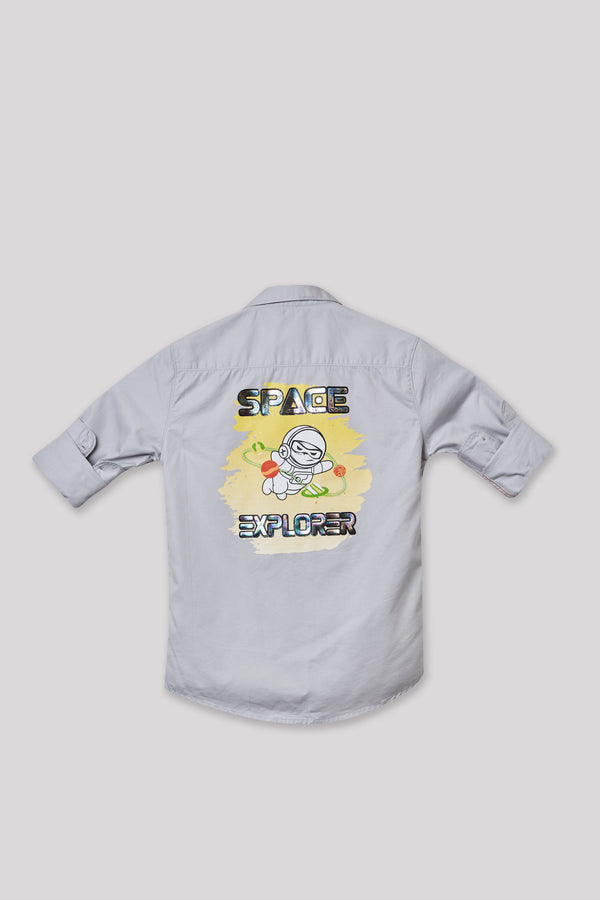 Junior Killer Grey Slim Fit Shirts