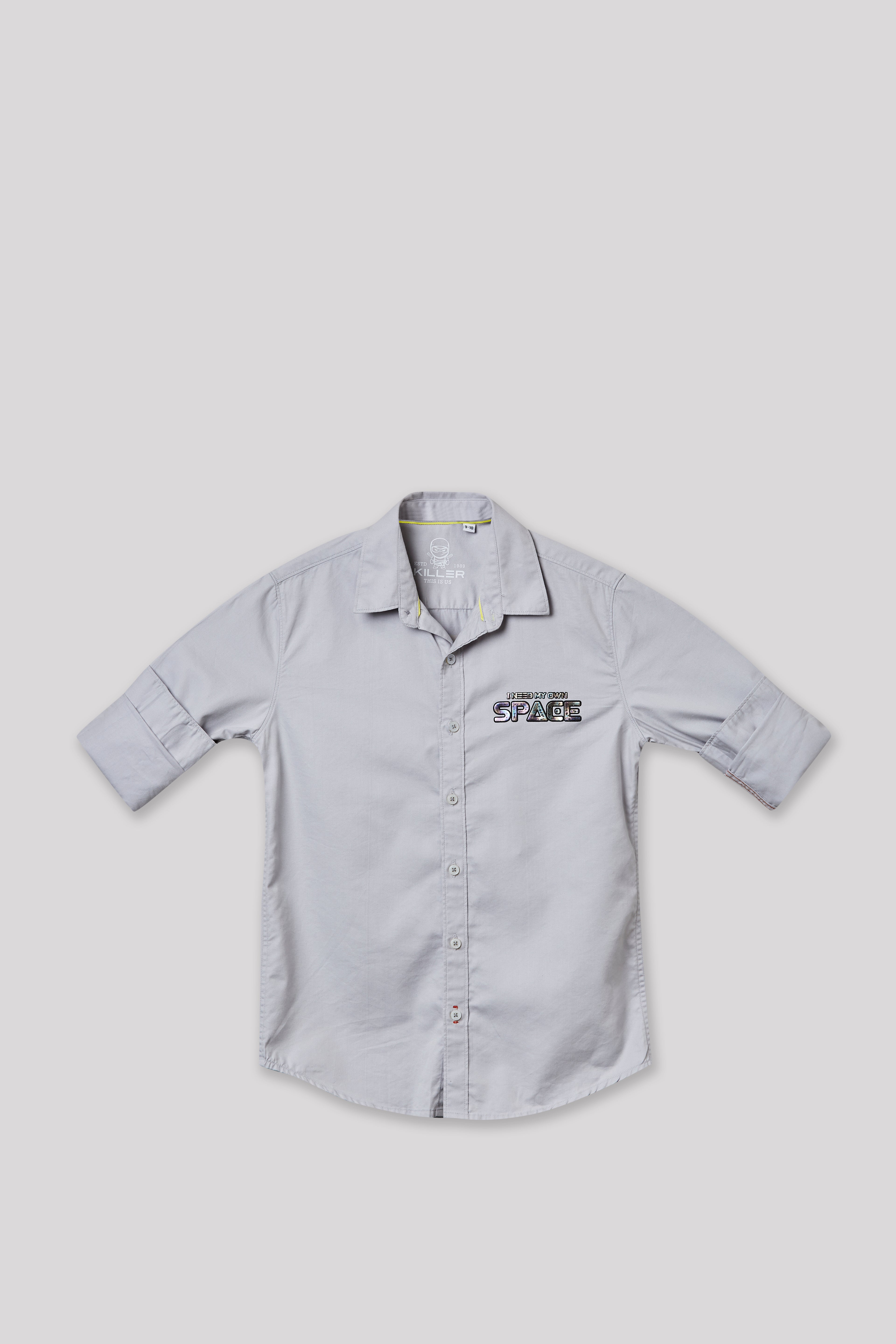 Junior Killer Grey Slim Fit Shirts