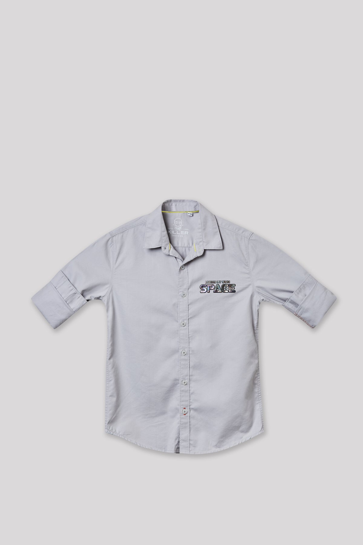 Junior Killer Grey Slim Fit Shirts