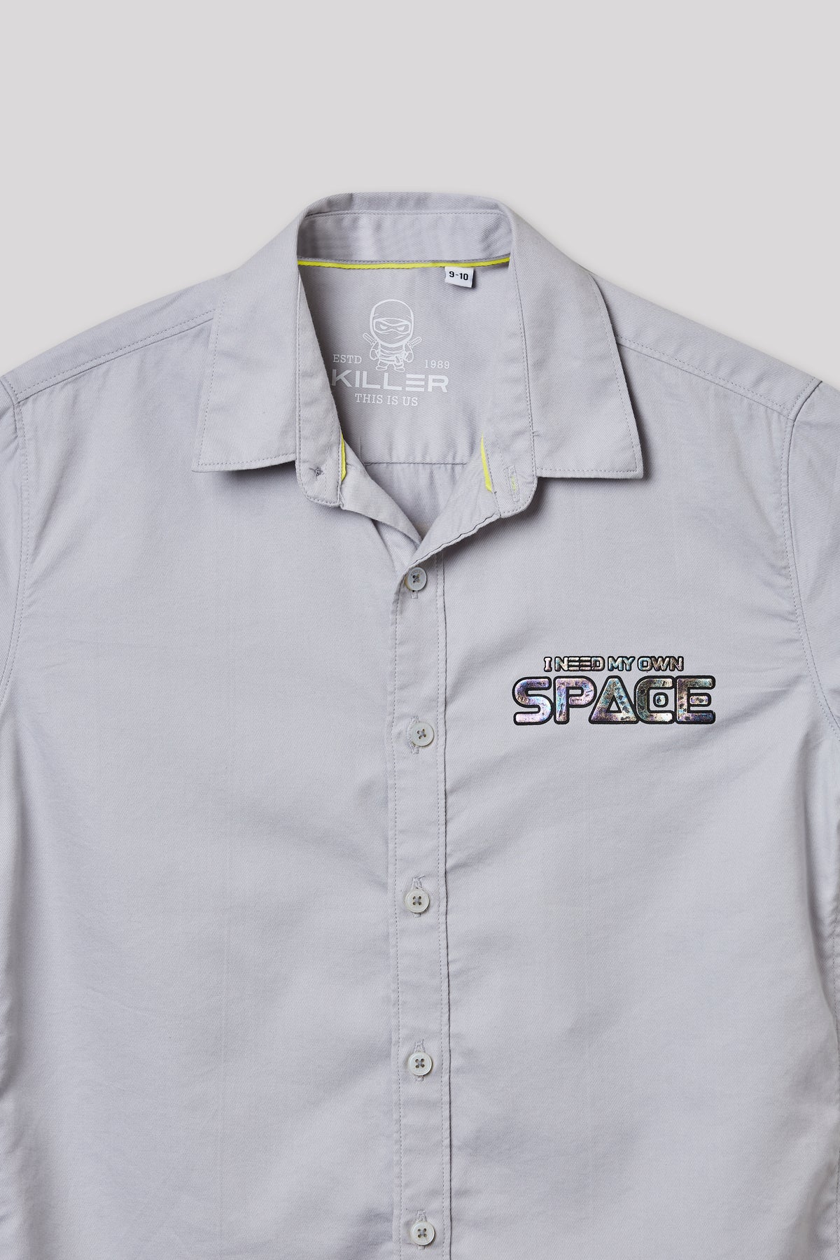 Junior Killer Grey Slim Fit Shirts