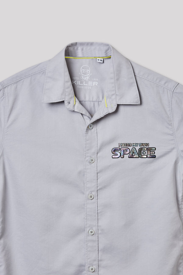 Junior Killer Grey Slim Fit Shirts