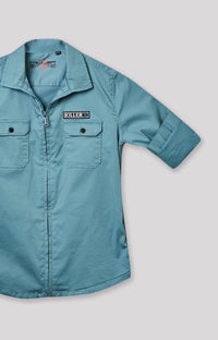 Junior Killer Green Slim Fit Shirts