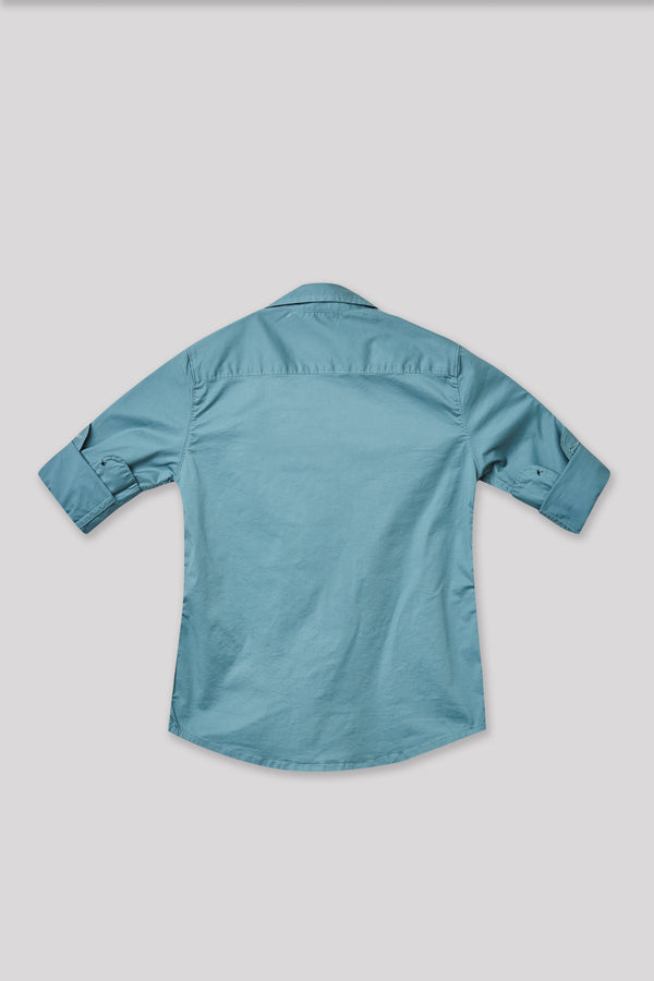 Junior Killer Green Slim Fit Shirts