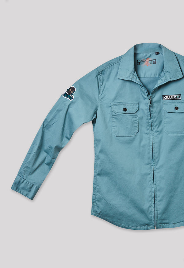 Junior Killer Green Slim Fit Shirts