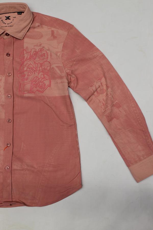 Junior Killer Peach Slim Fit Shirts
