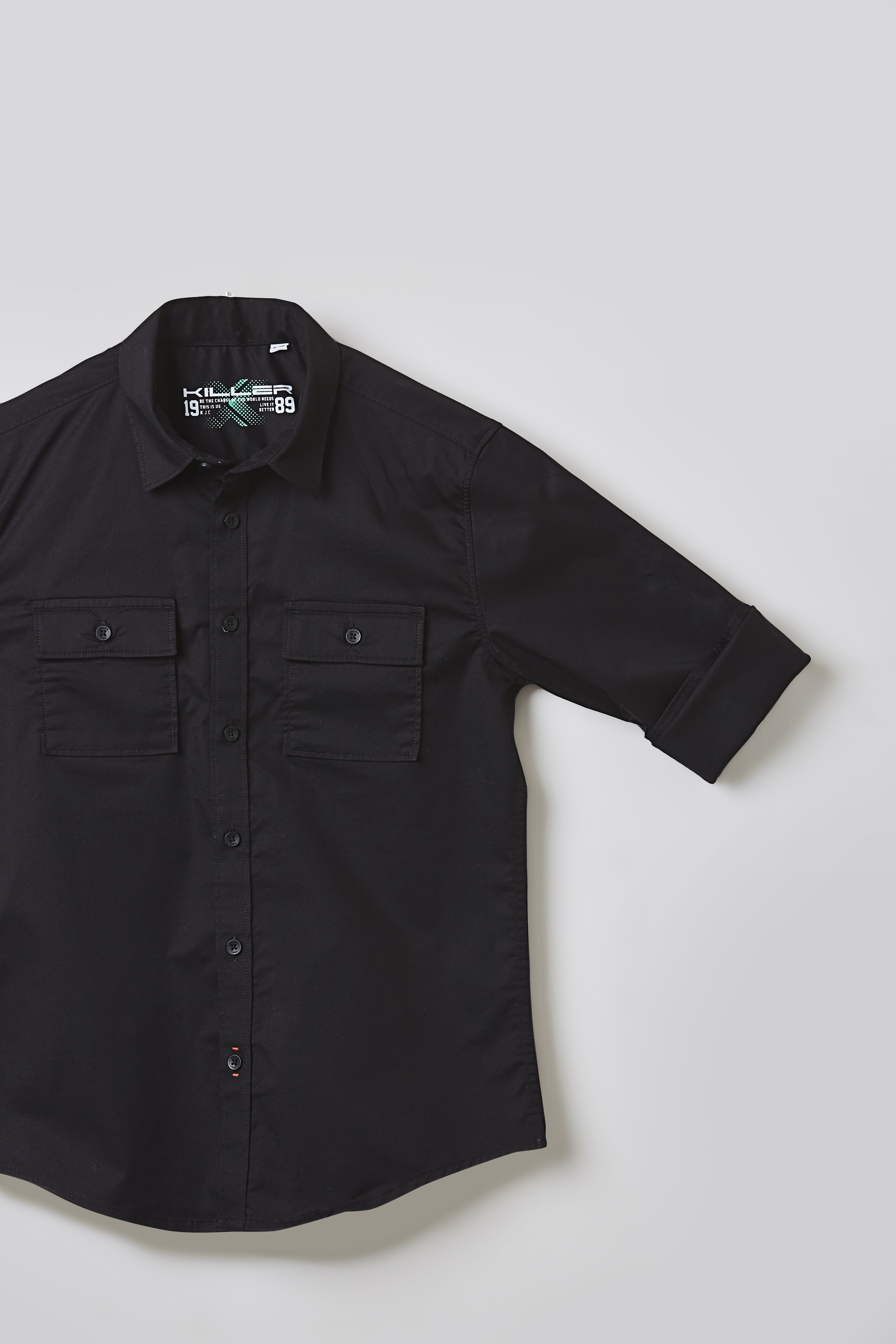 Junior Killer Black Slim Fit Shirts