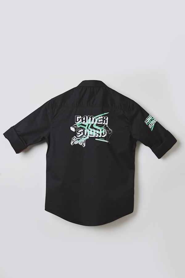 Junior Killer Black Slim Fit Shirts
