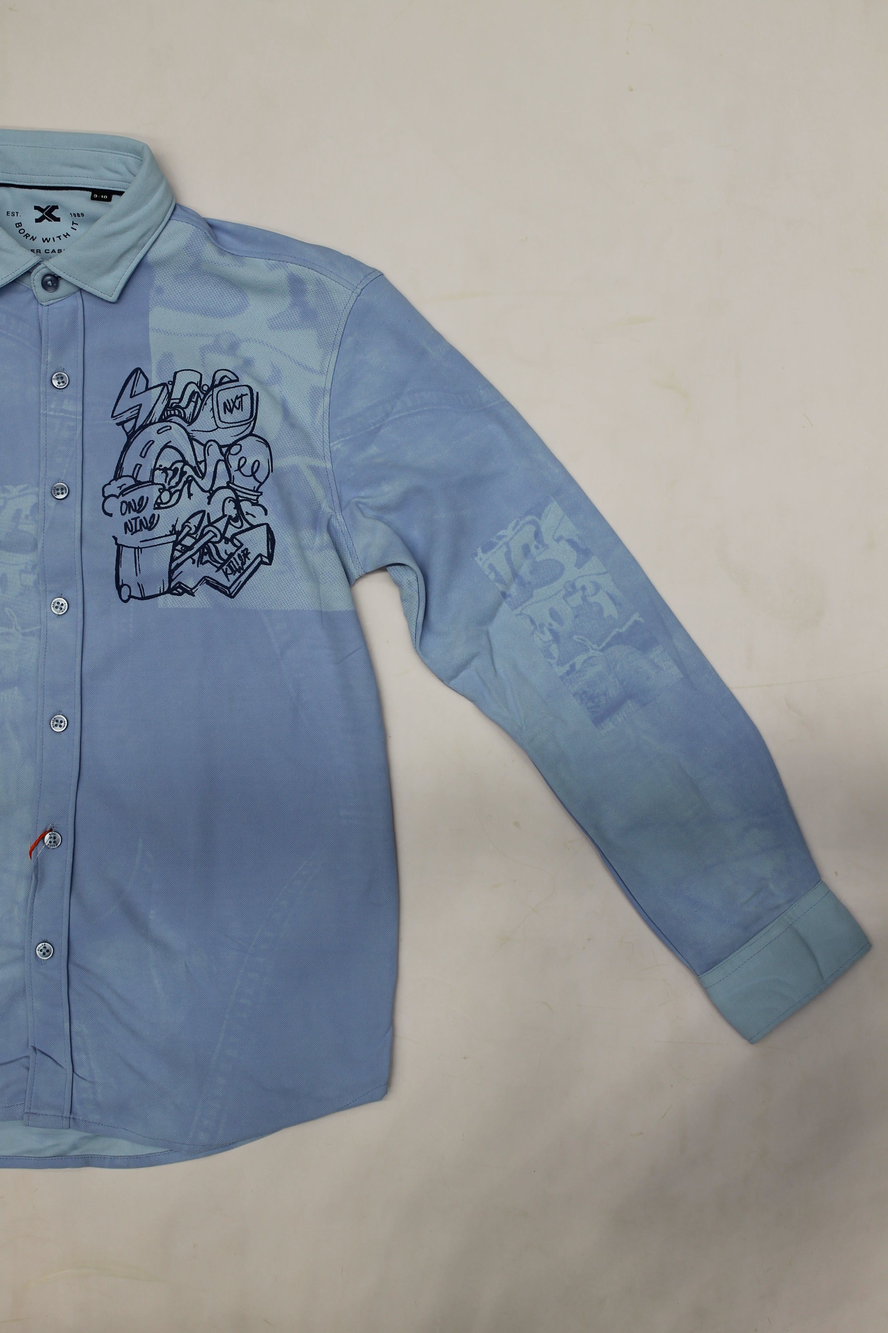 Junior Killer Light Blue Slim Fit Shirts