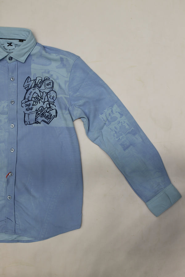 Junior Killer Light Blue Slim Fit Shirts
