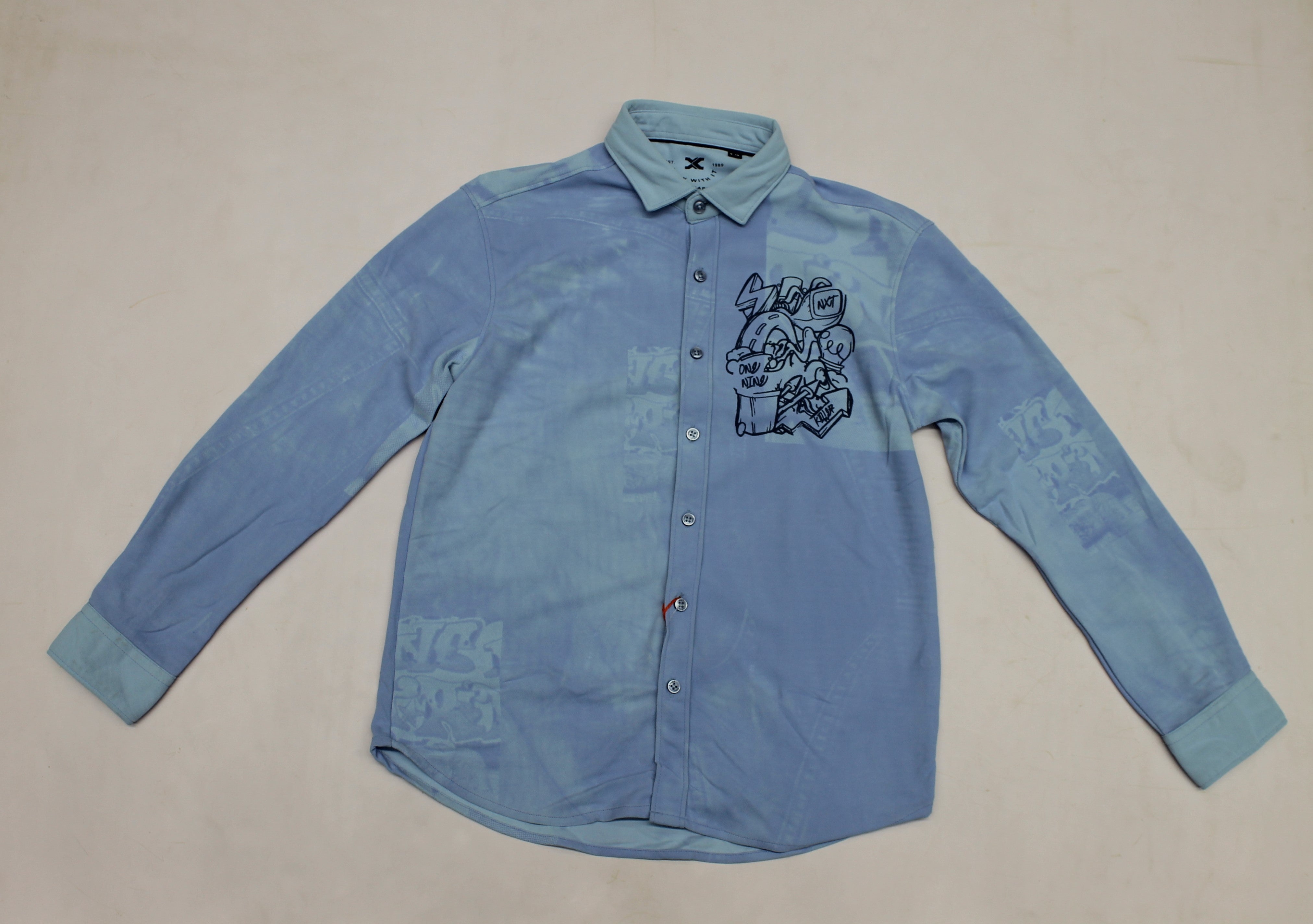 Junior Killer Light Blue Slim Fit Shirts