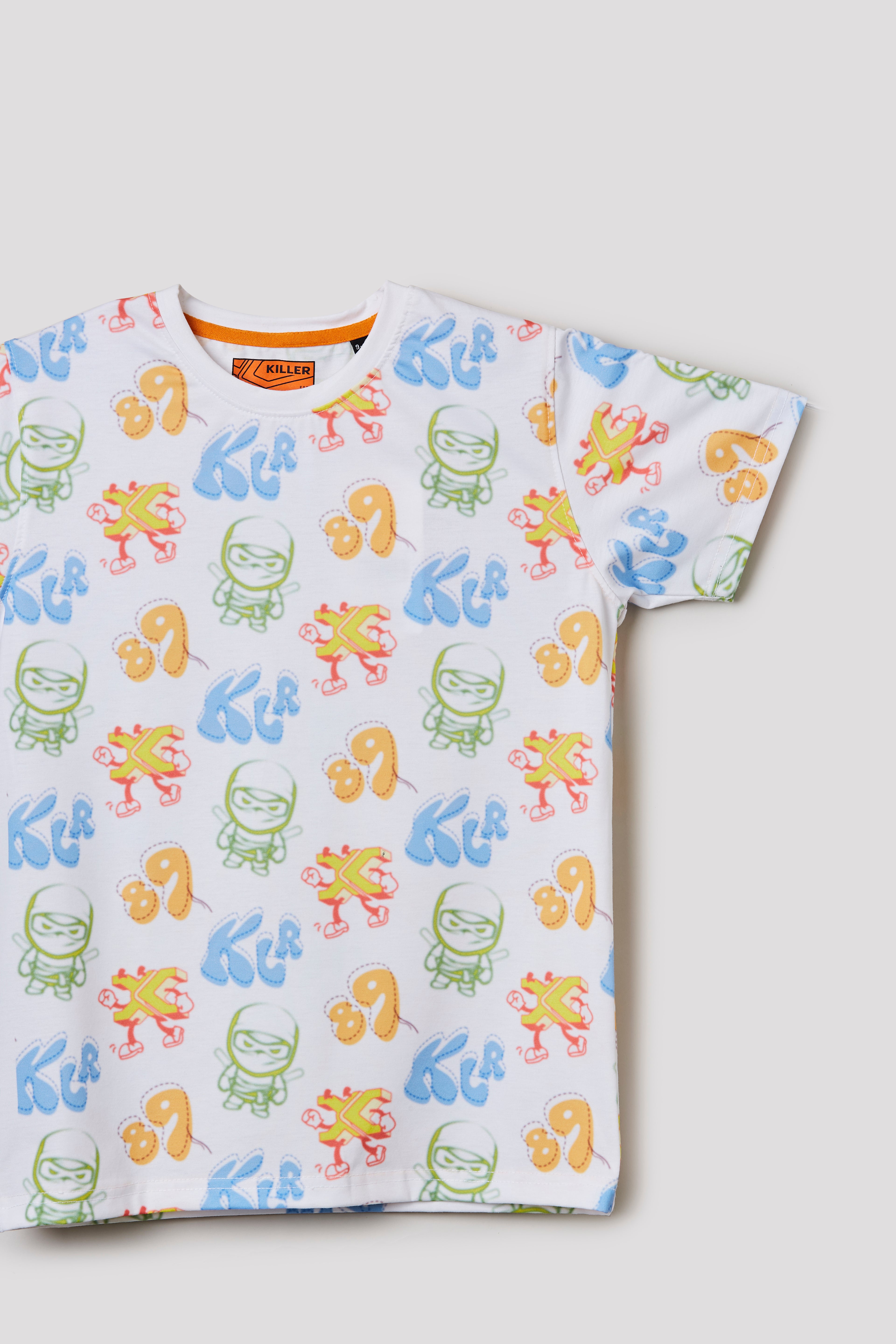 Junior Killer White Slim Fit Printed T-Shirts