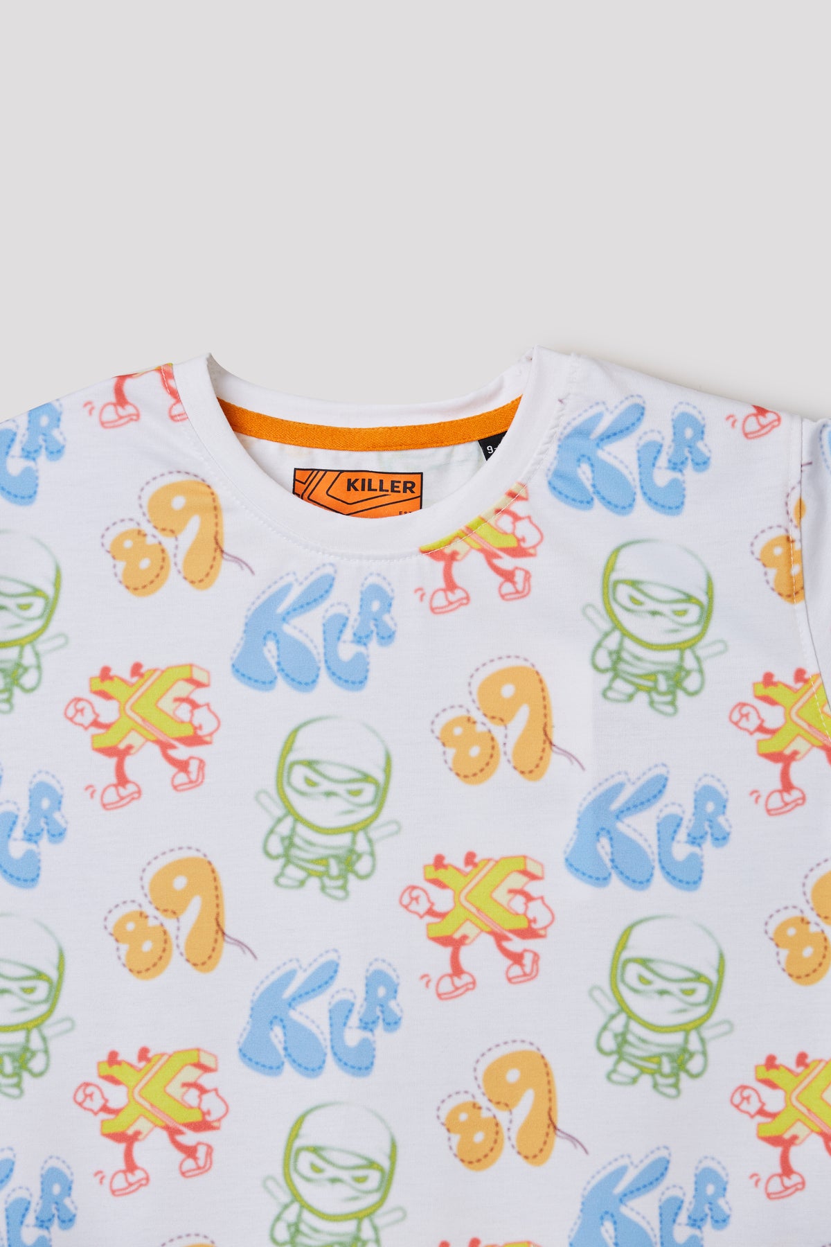 Junior Killer White Slim Fit Printed T-Shirts