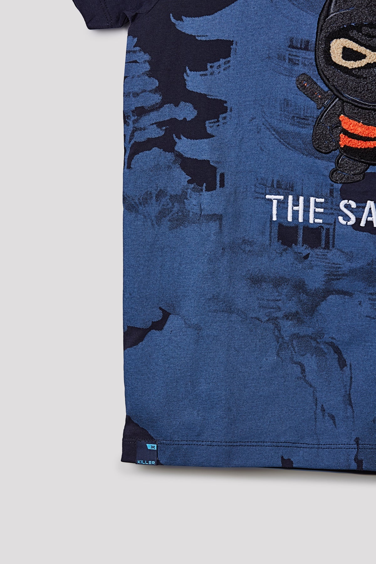 Junior Killer Navy Slim Fit Printed T-Shirts