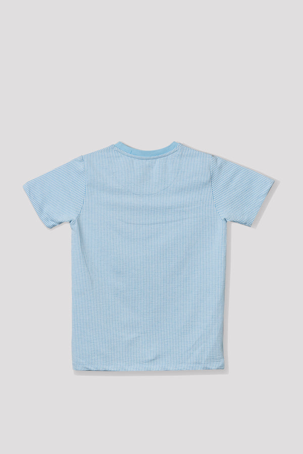 Junior Killer Light Blue Slim Fit Printed T-Shirts