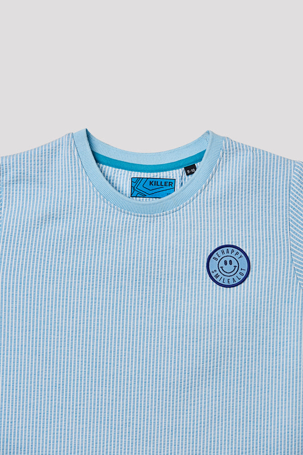 Junior Killer Light Blue Slim Fit Printed T-Shirts