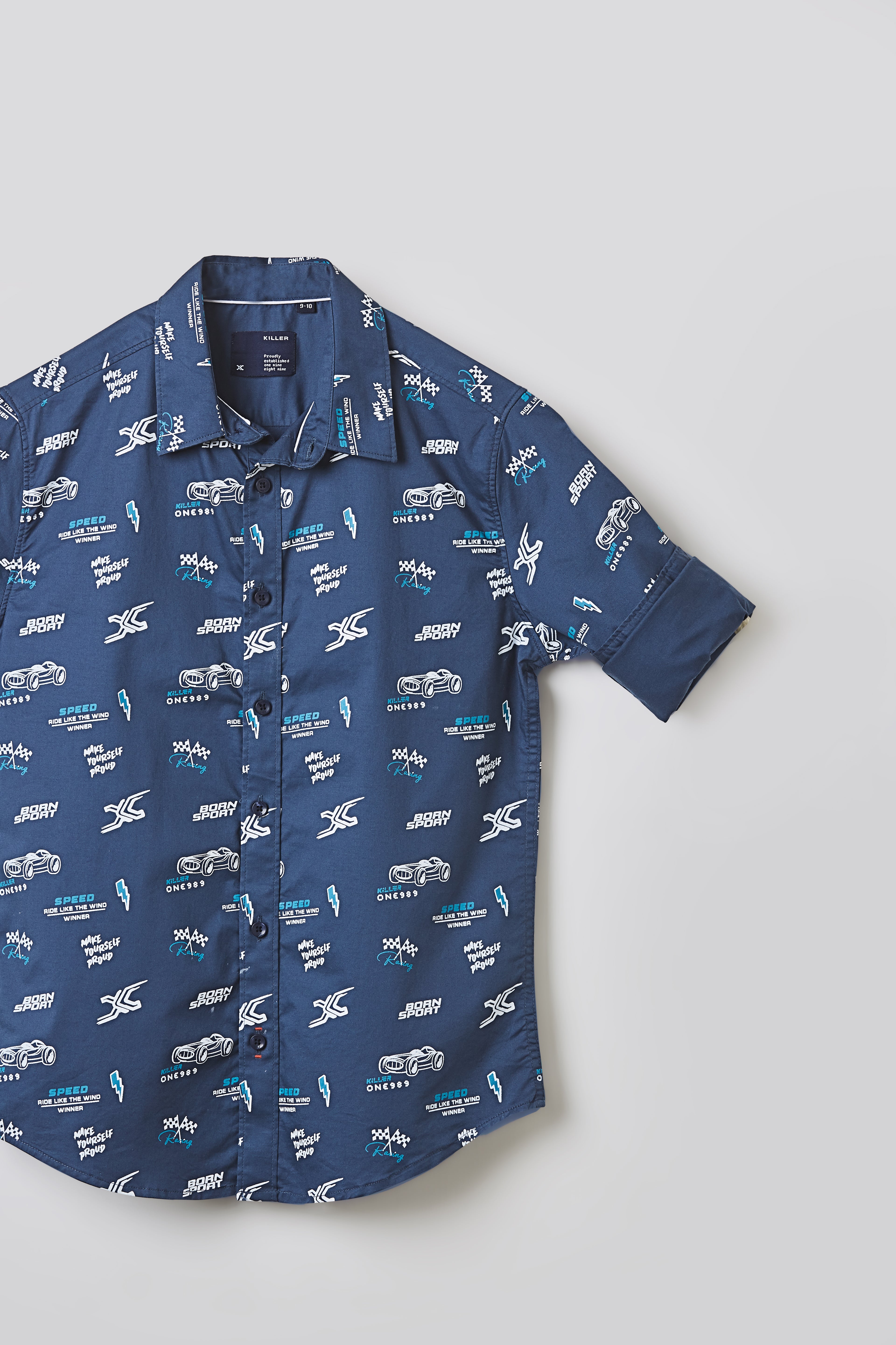 Junior Killer Blue Slim Fit Shirts