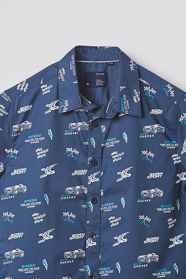 Junior Killer Blue Slim Fit Shirts