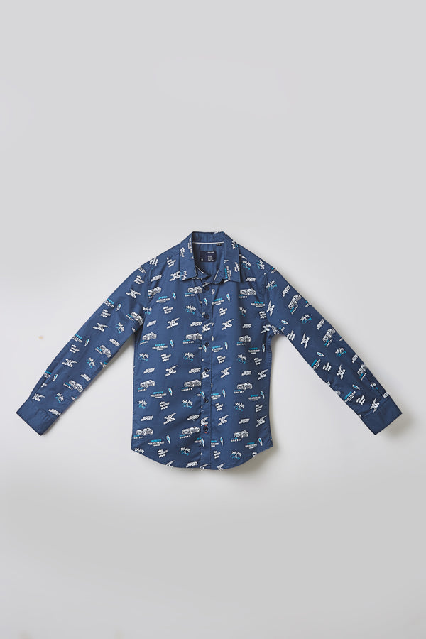 Junior Killer Blue Slim Fit Shirts