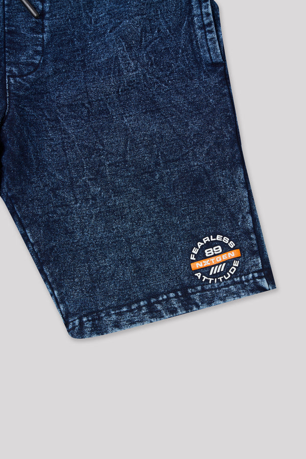 Junior Killer Dark Blue Solid Shorts