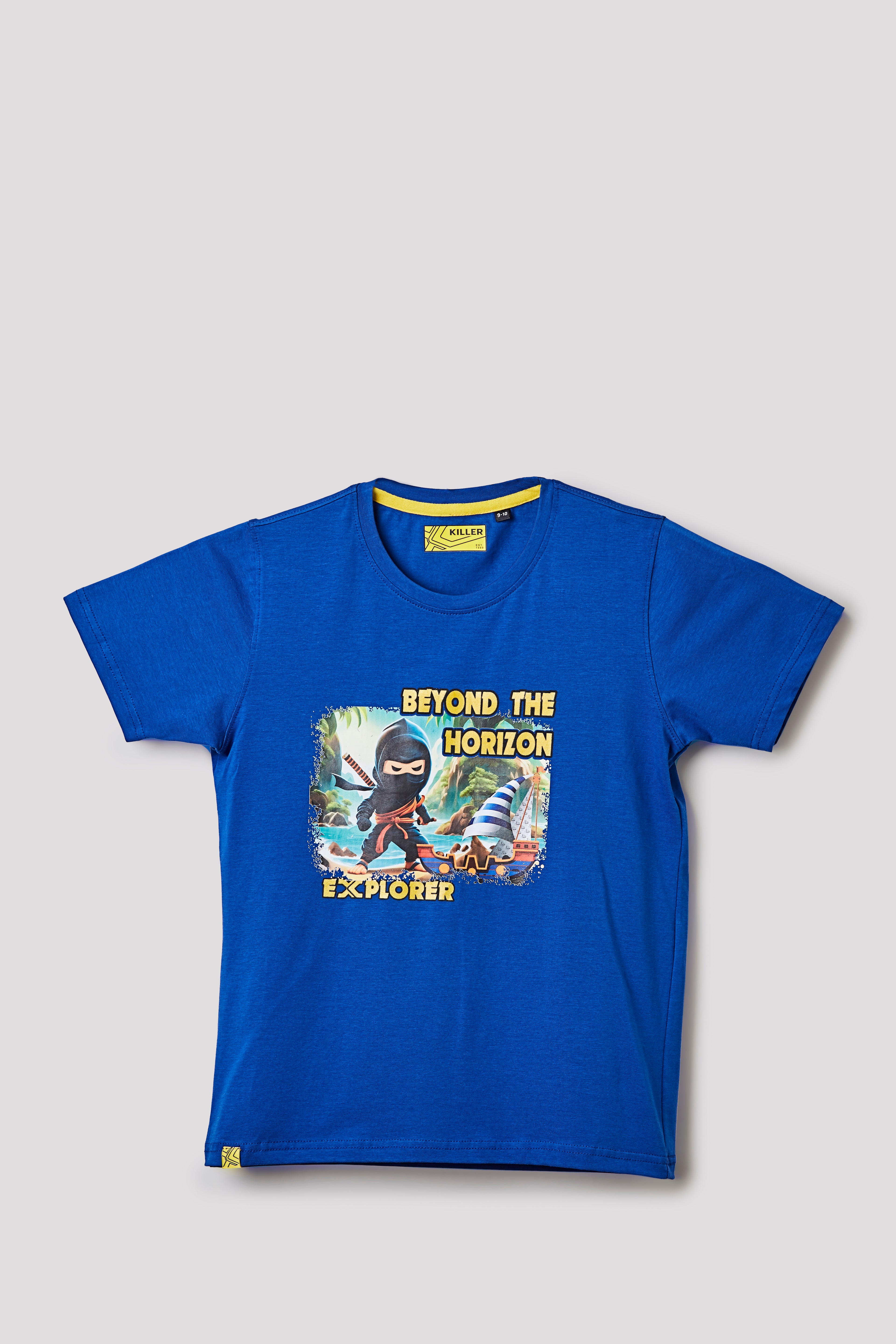 Junior Killer Royal Blue Slim Fit Printed T-Shirts
