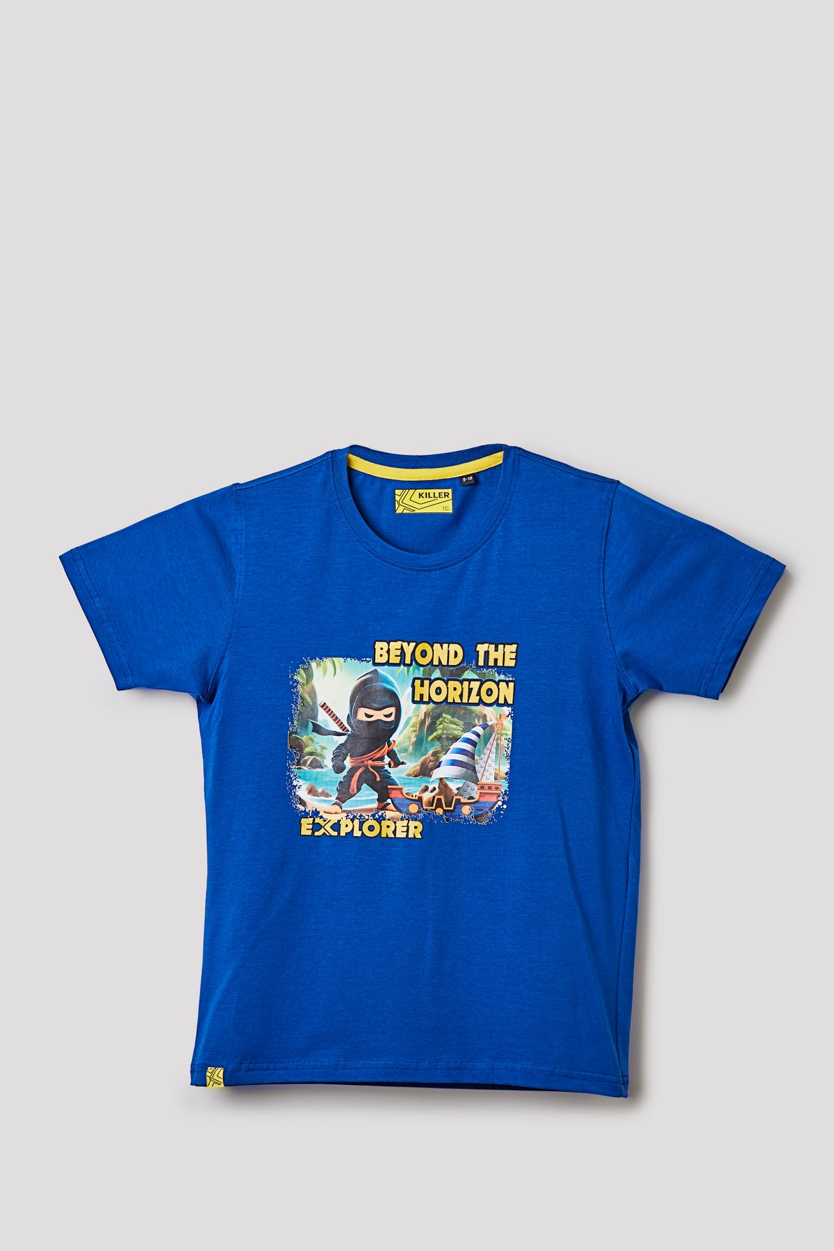 Junior Killer Royal Blue Slim Fit Printed T-Shirts