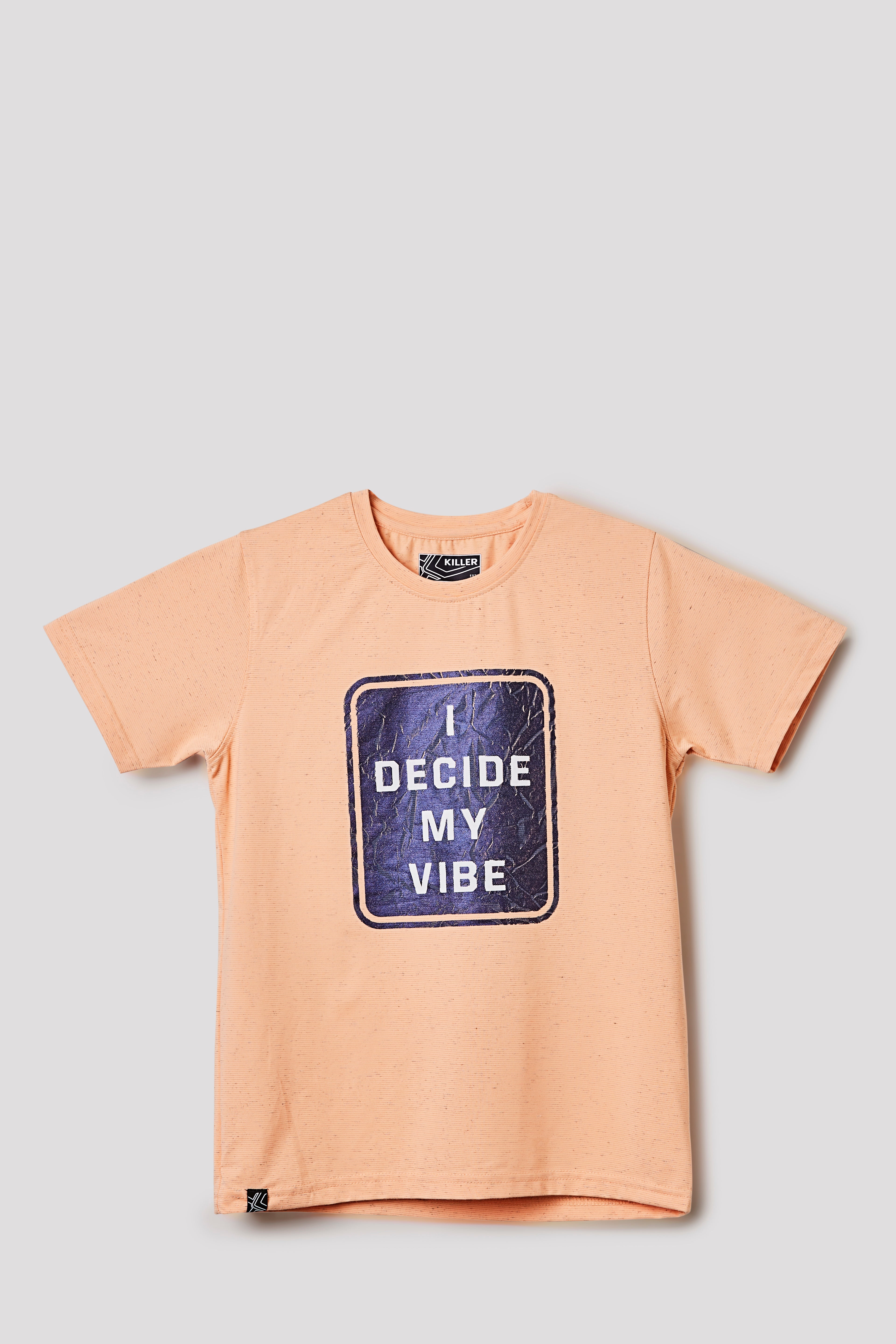 Junior Killer Peach Slim Fit Printed T-Shirts