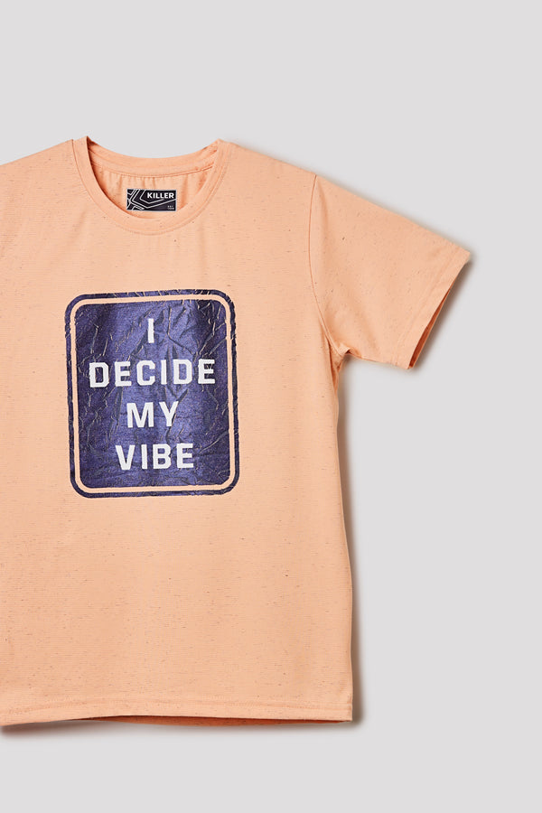 Junior Killer Peach Slim Fit Printed T-Shirts