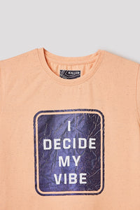 Junior Killer Peach Slim Fit Printed T-Shirts