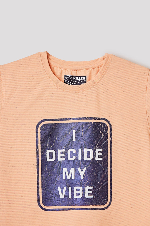 Junior Killer Peach Slim Fit Printed T-Shirts