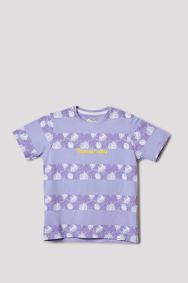 Junior Killer Light Purple Slim Fit Printed T-Shirts