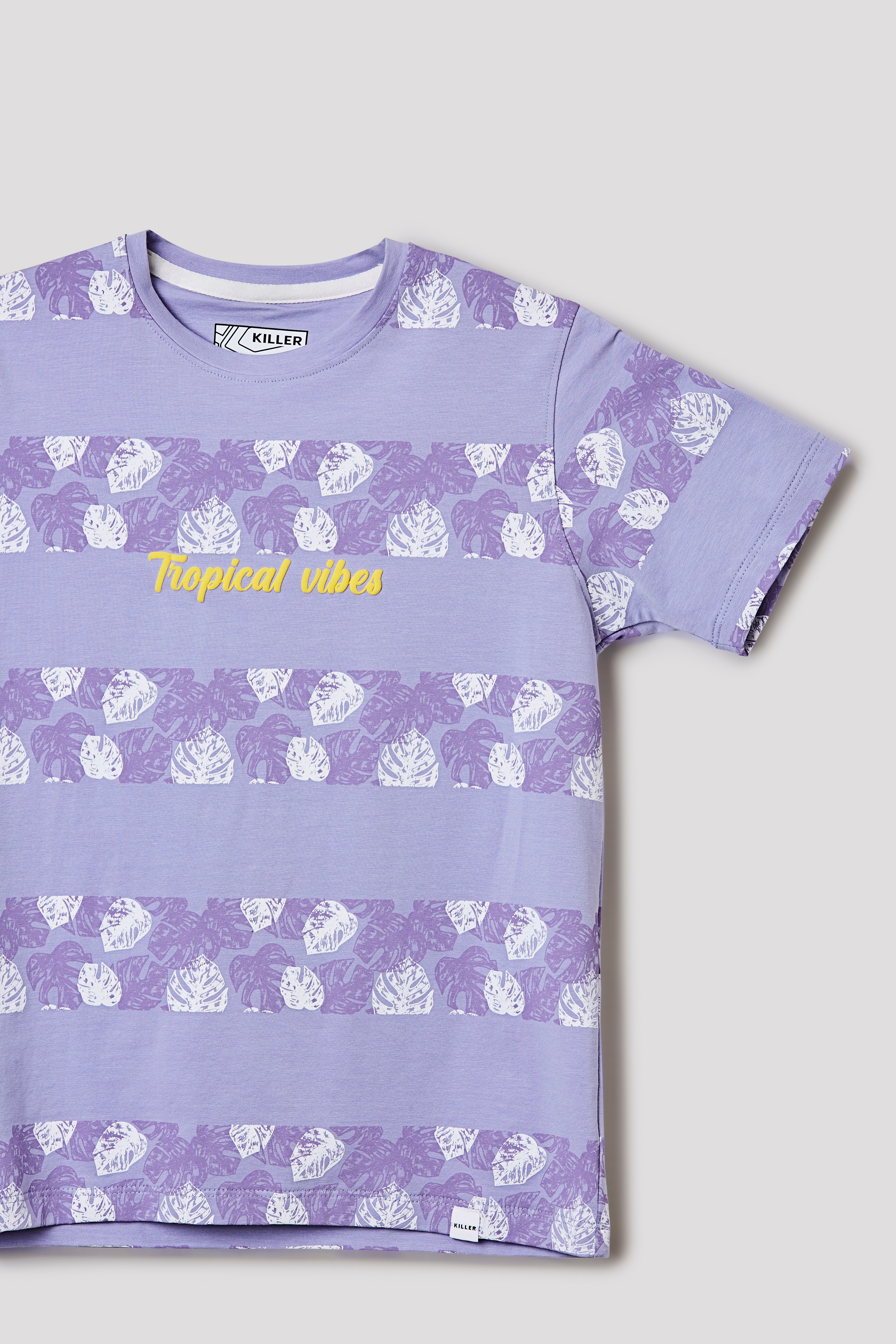 Junior Killer Light Purple Slim Fit Printed T-Shirts